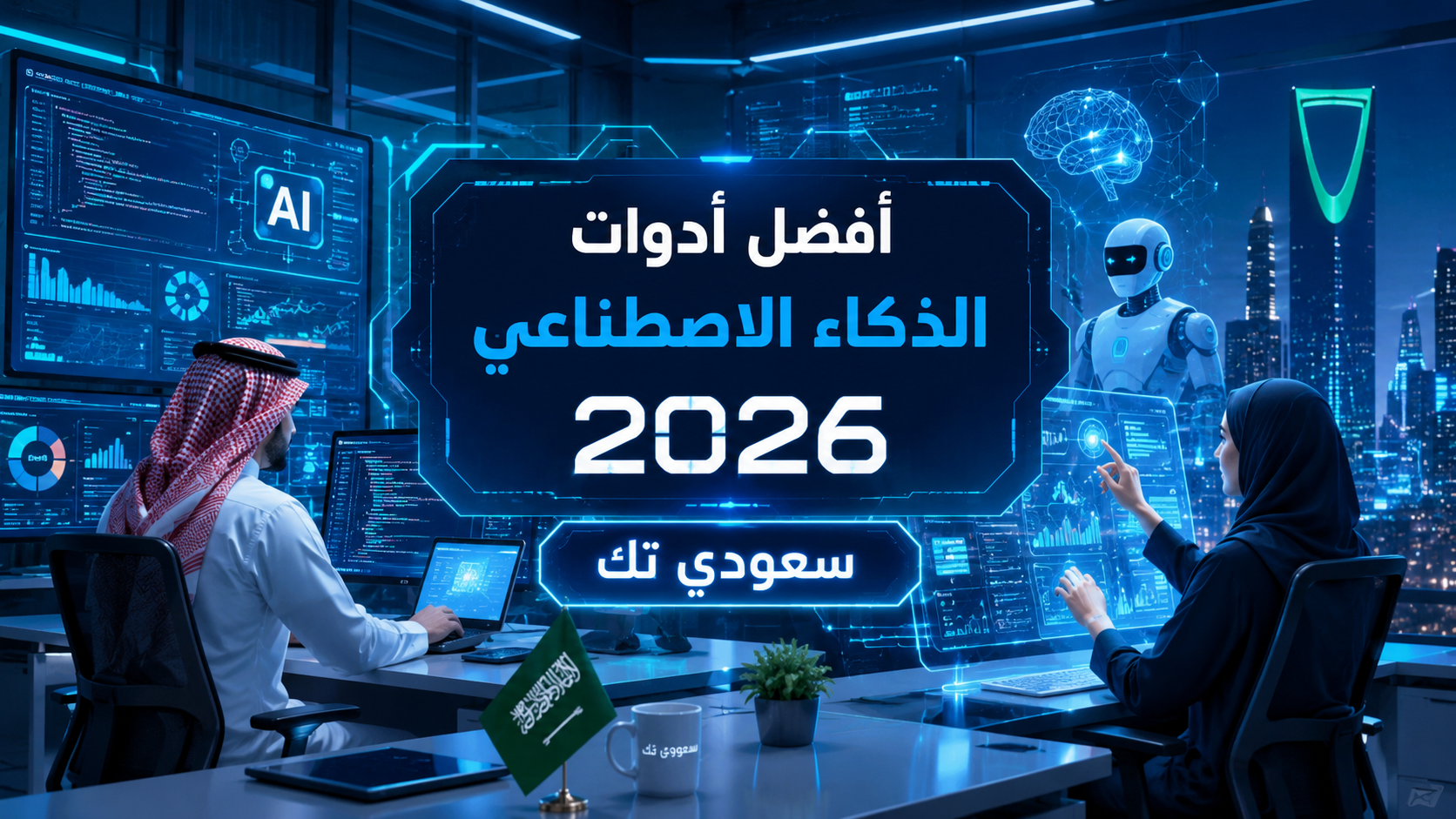 أفضل 10 أدوات ذكاء اصطناعي مجانية للشركات السعودية 2026 (دليل شامل لزيادة الإنتاجية)