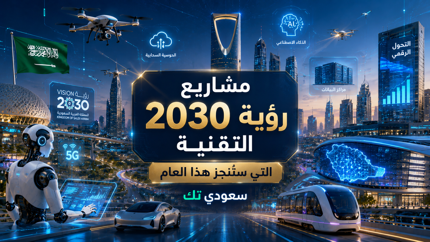 مشاريع رؤية 2030 التقنية التي ستُنجز هذا العام.. مستقبل رقمي للمملكة